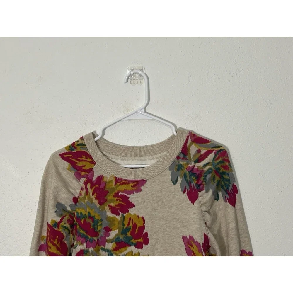 Anthropologie Saturday Sunday Edita Floral Crewneck Sweatshirt Size Small - Picture 2 of 15